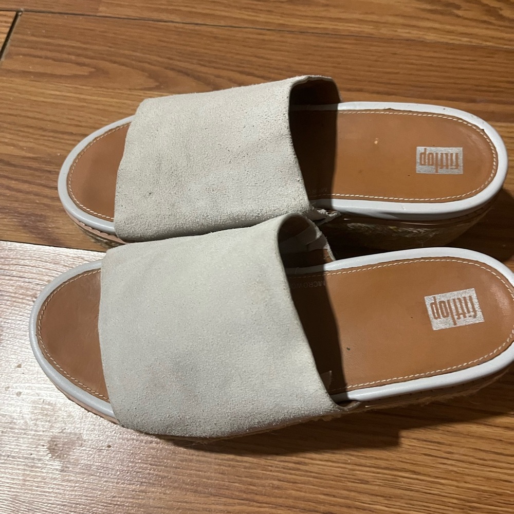Fitflop Baby Blue Slide Sandals